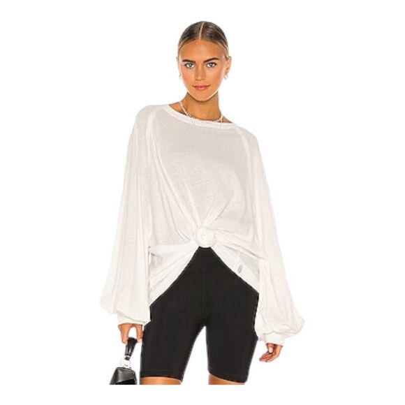 Free People Tops - Free People Shes Everything oversized top in white size M NWT